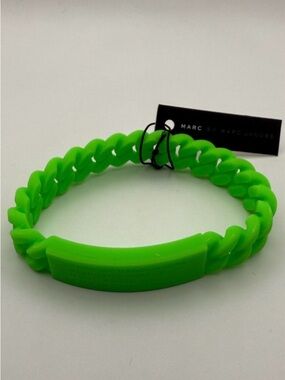 Marc By Marc Jacobs Silicone Green Silicone Rubber Braided Bracelet NWT